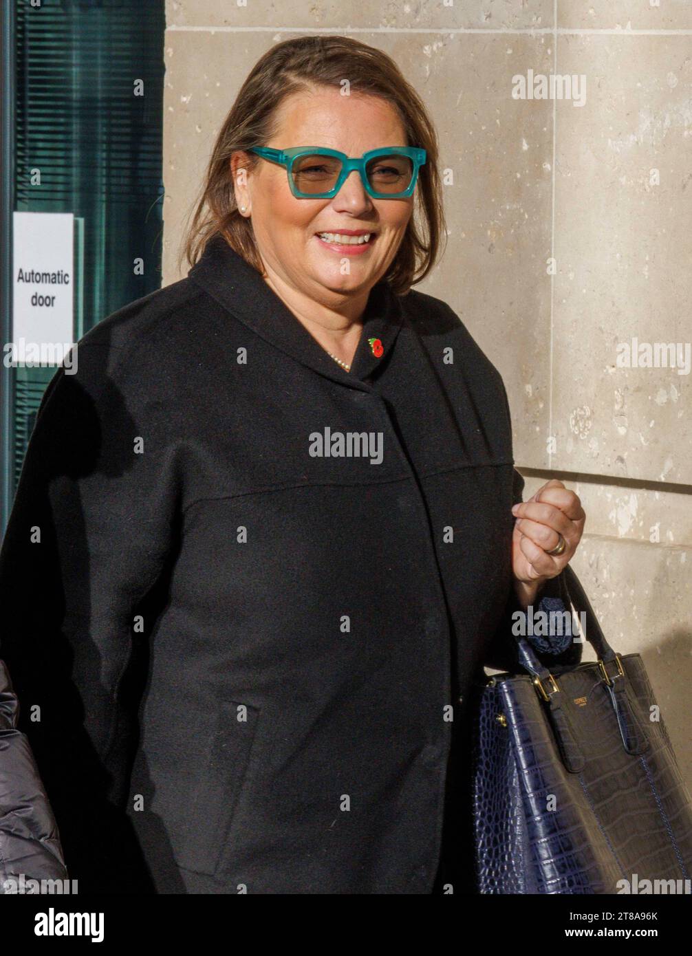 London, UK. 19th Nov, 2023. Joanna Scanlan, actress, at the BBC. Guests