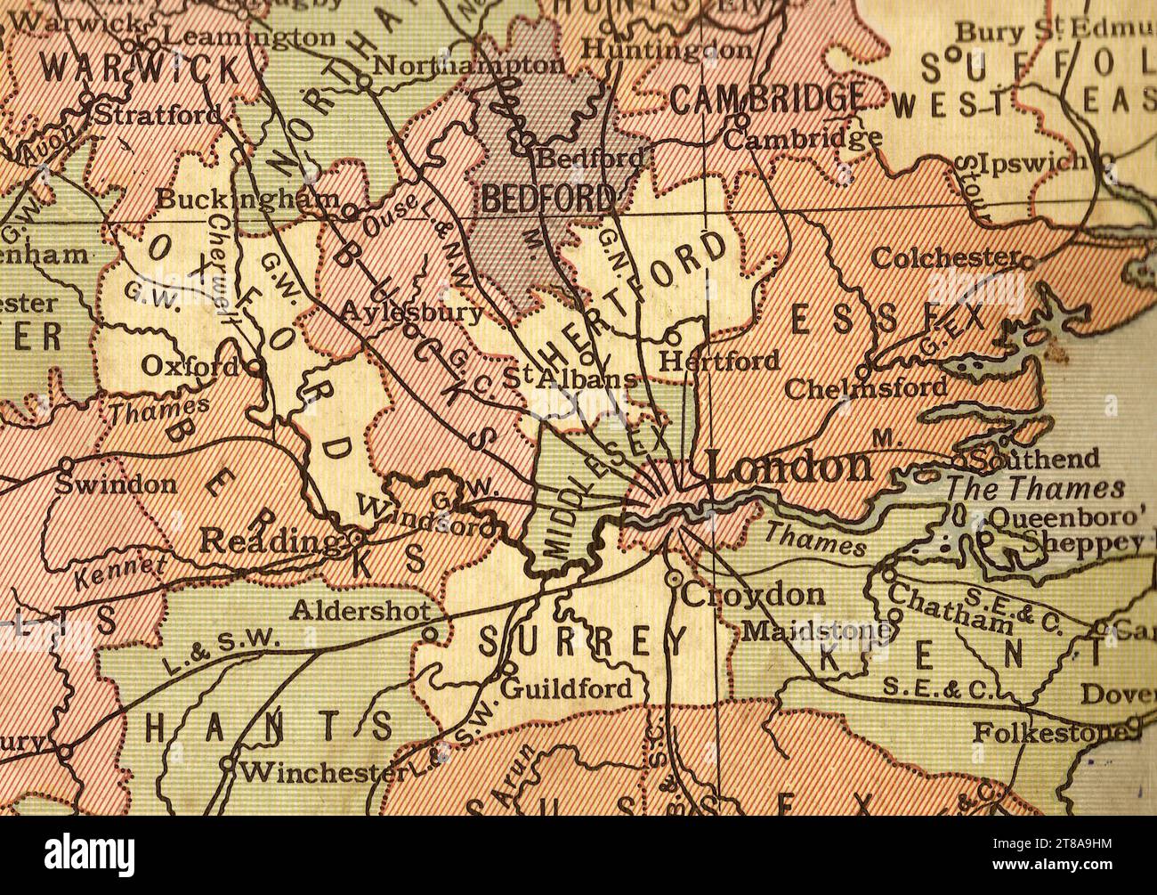 England counties map hires stock photography and images Alamy