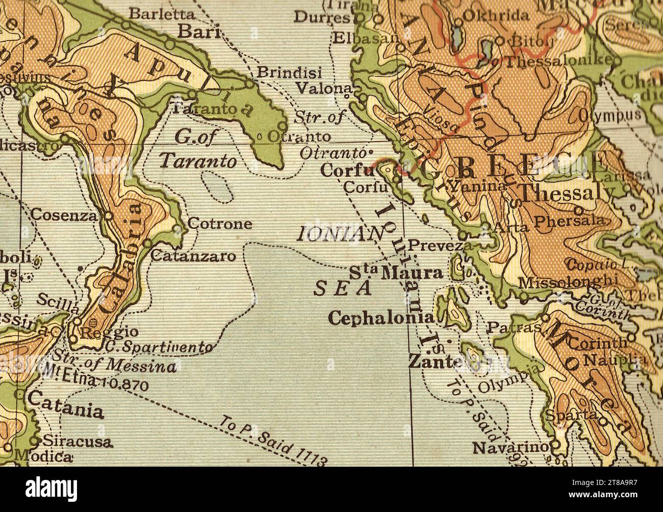 Antique map of greece hi-res stock photography and images - Alamy