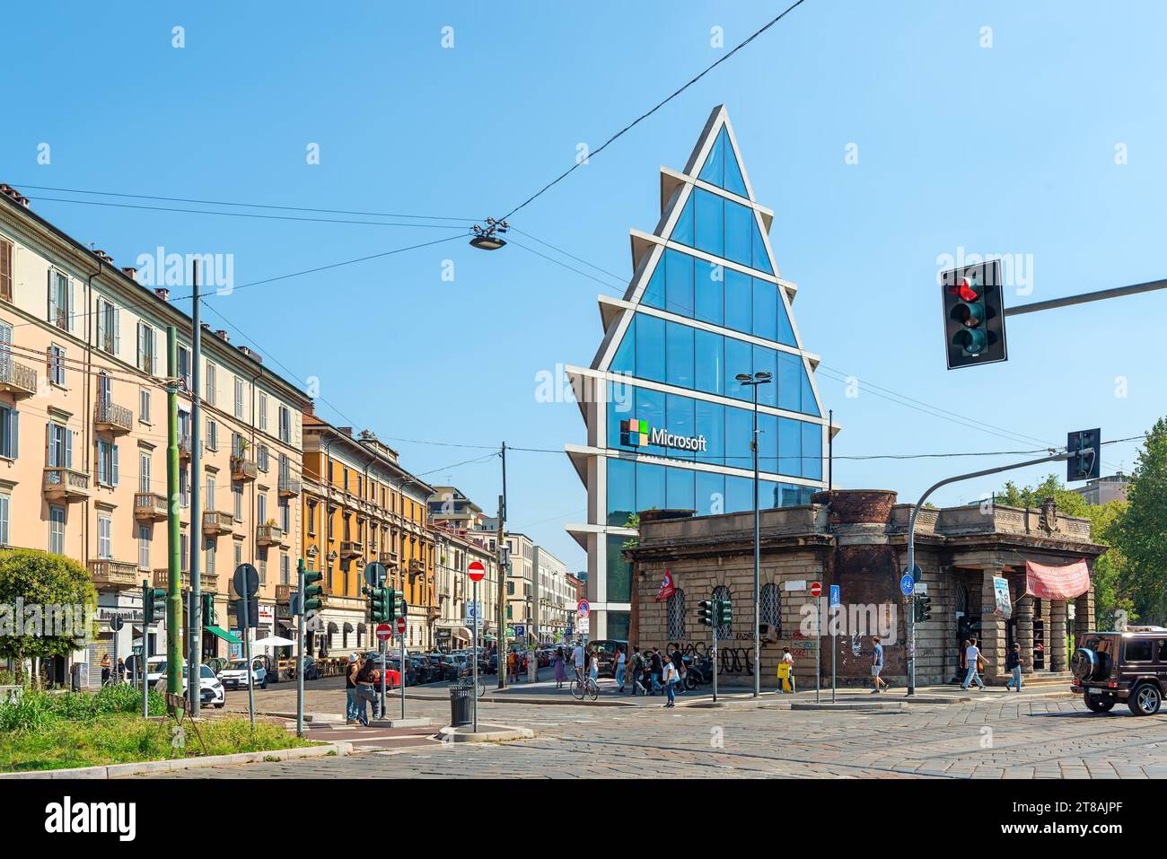 MILAN, ITALY September 7, 2023 Microsoft Office Building in Milan