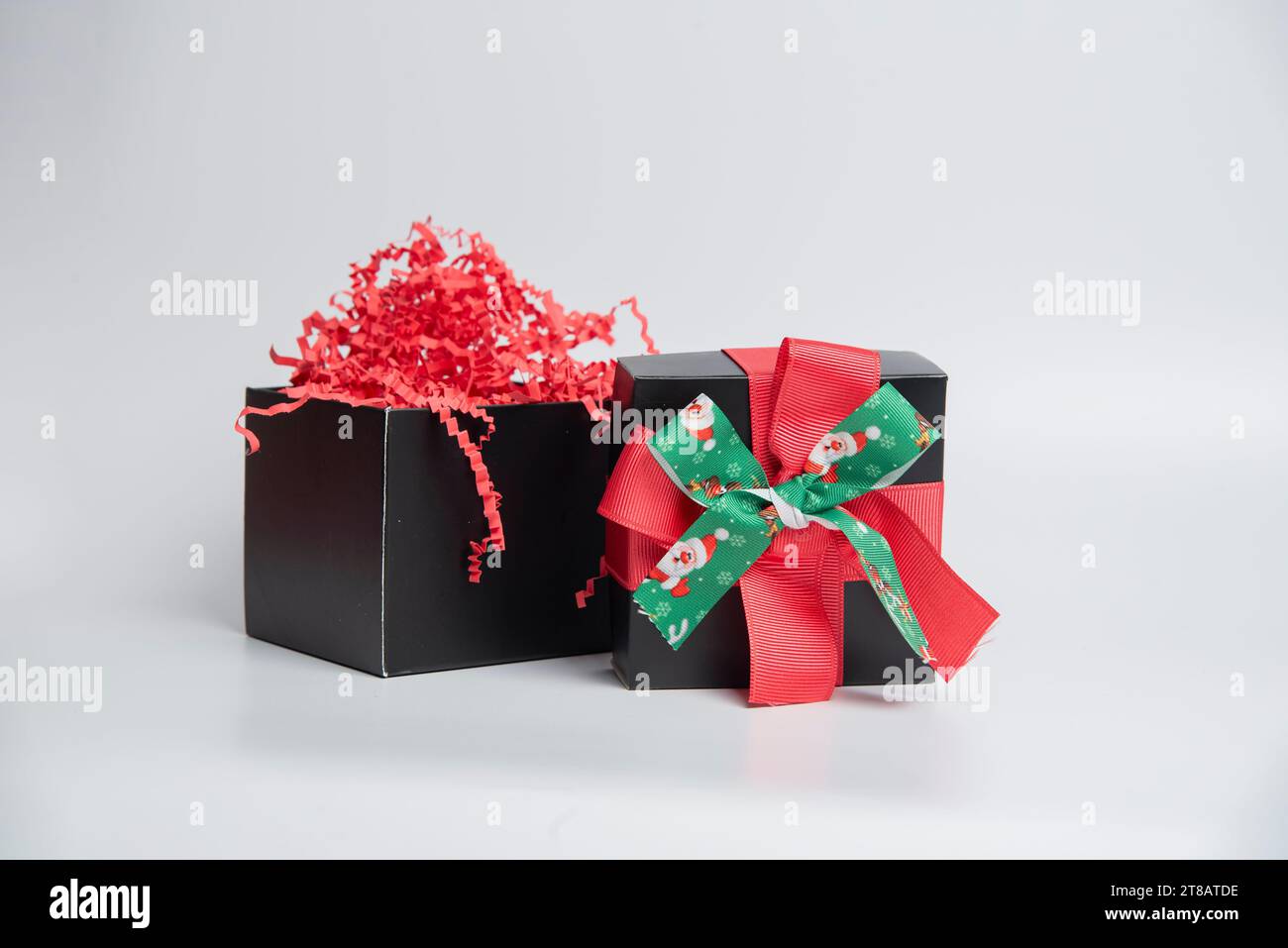 one large black box on white background, holidays concept Stock Photo