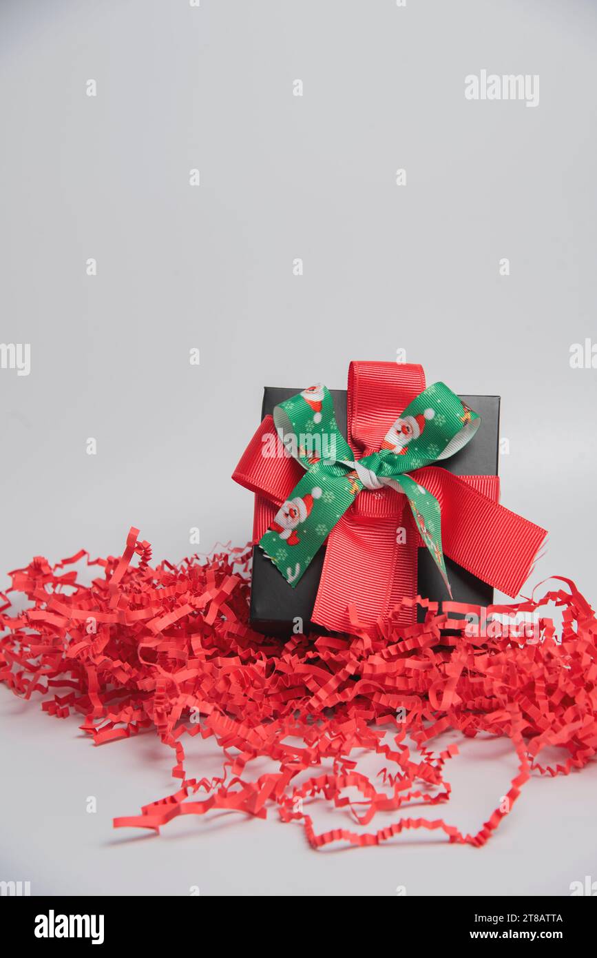one large black box on white background, holidays concept Stock Photo