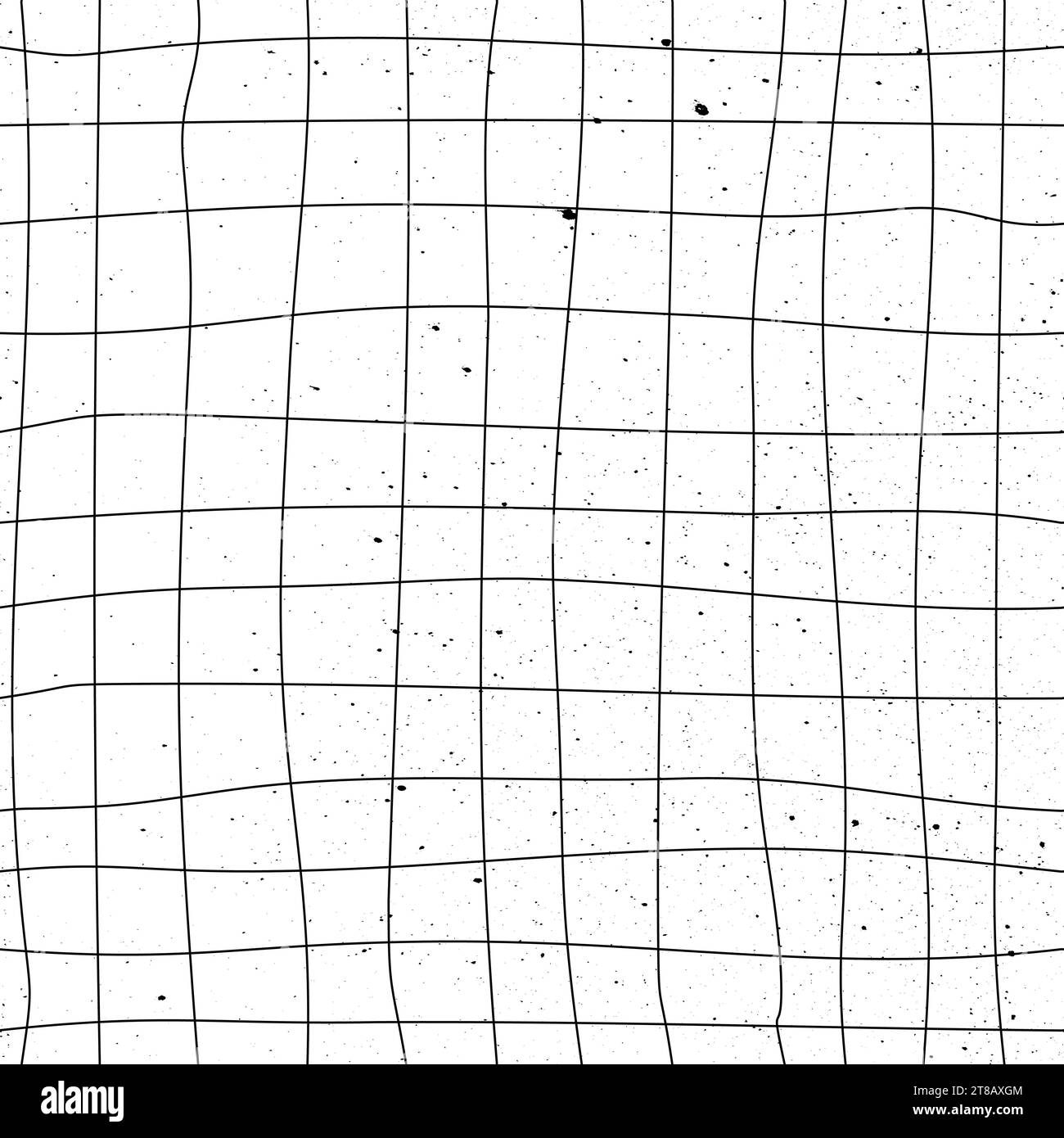 Grunge Black Grid Grunge seamless pattern with hand drawn lines. Ornament for printing on fabric, cover and packaging. Simple black and white vector o Stock Vector