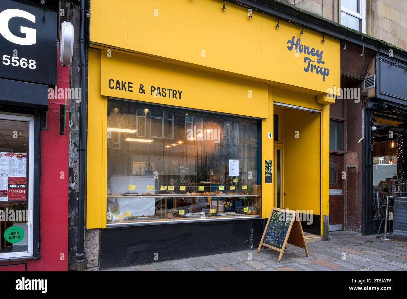 Honeytrap plant based vegan bakery, Shawlands, Glasgow, Scotland, UK