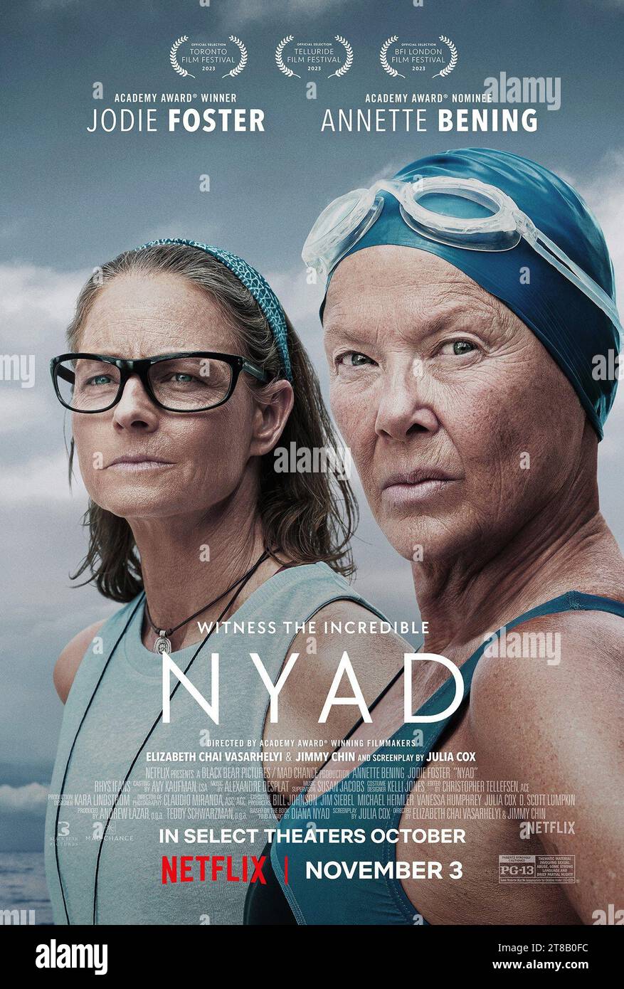 Nyad fim poster  Jodie Foster & Annette Bening poster Stock Photo