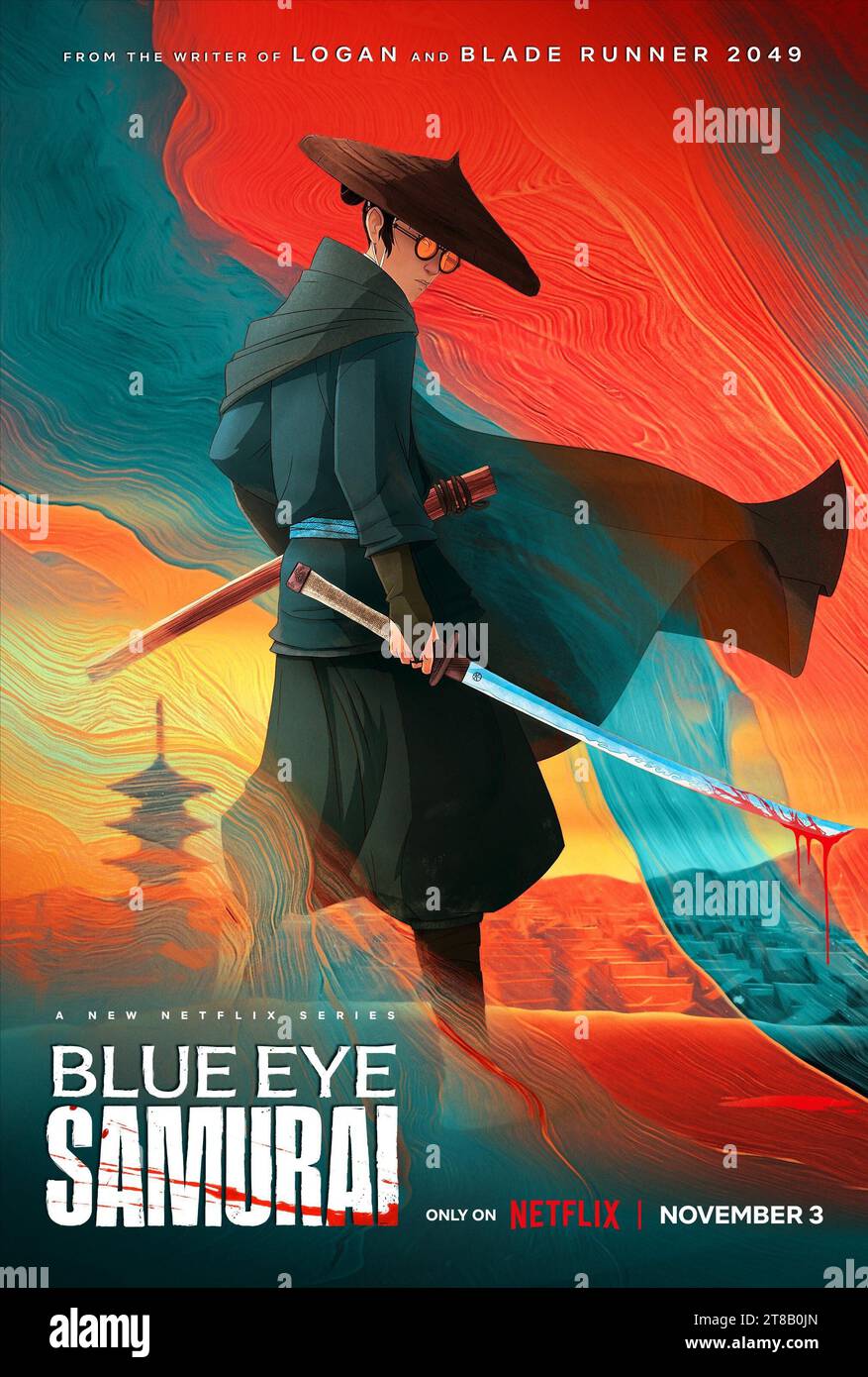 Blue Eye Samurai poster Stock Photo