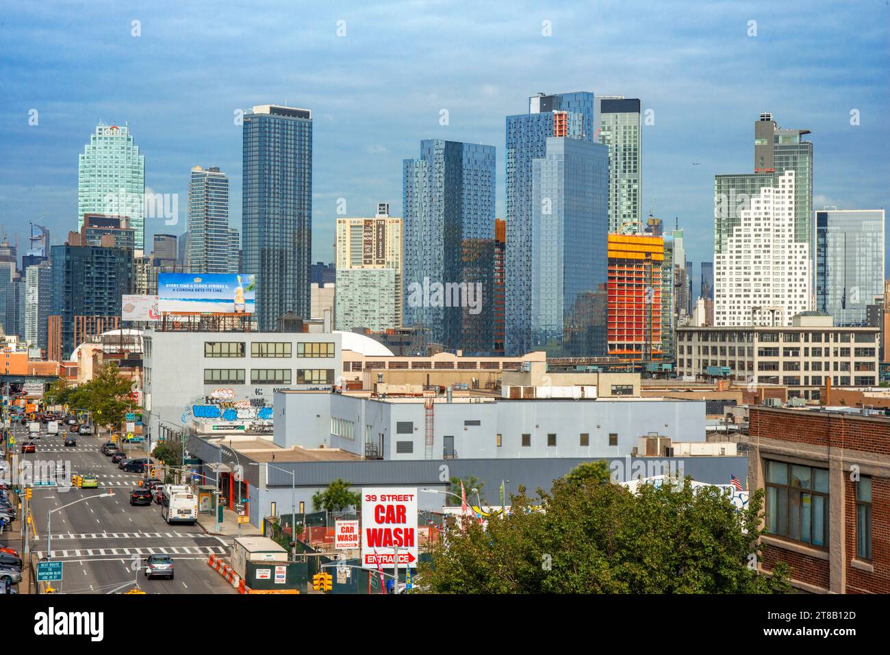 The tracks of the 7 train in Corona Queens New York This elevated