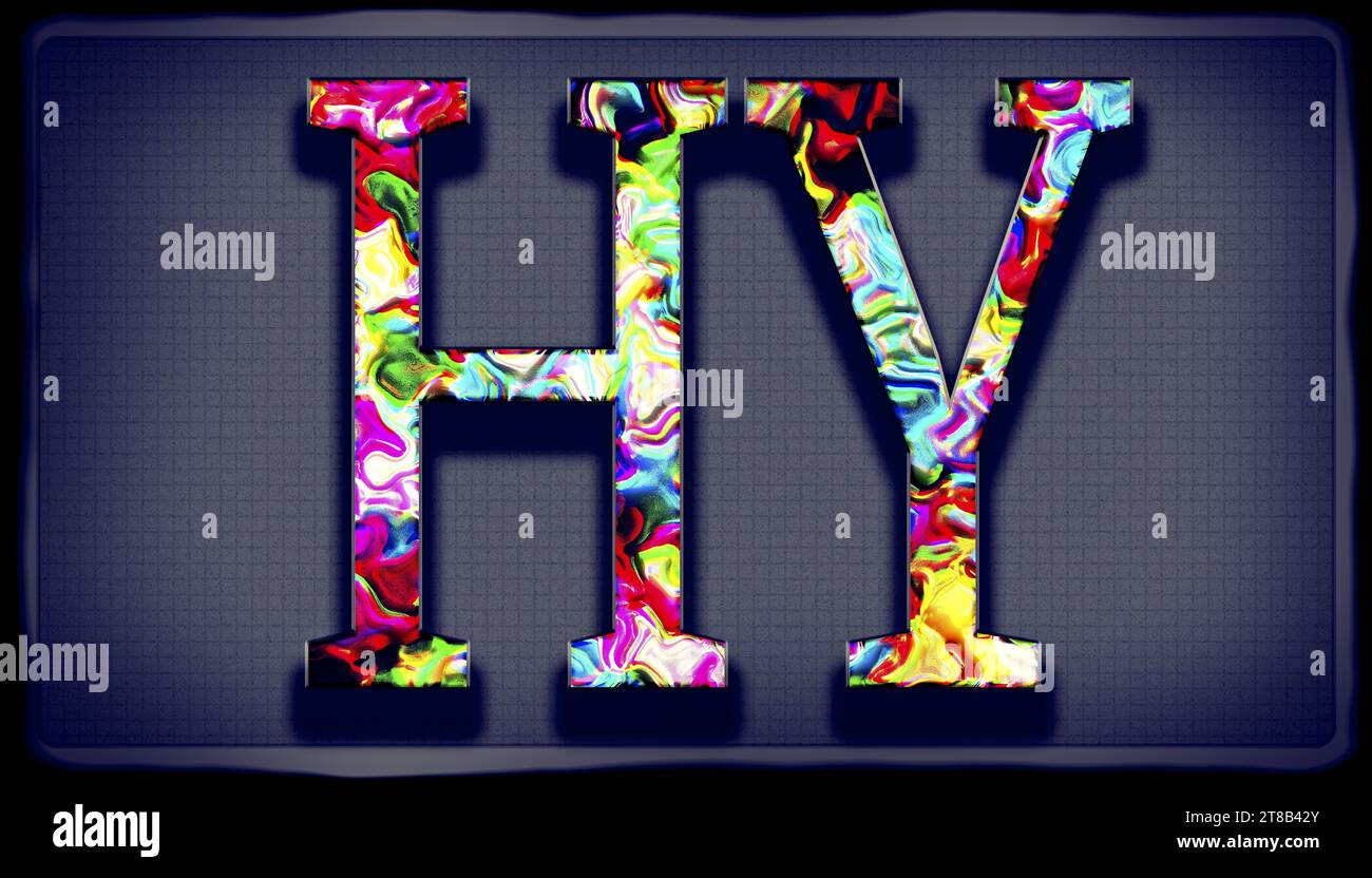 Double letter signature HY in an unique design named Painter rough