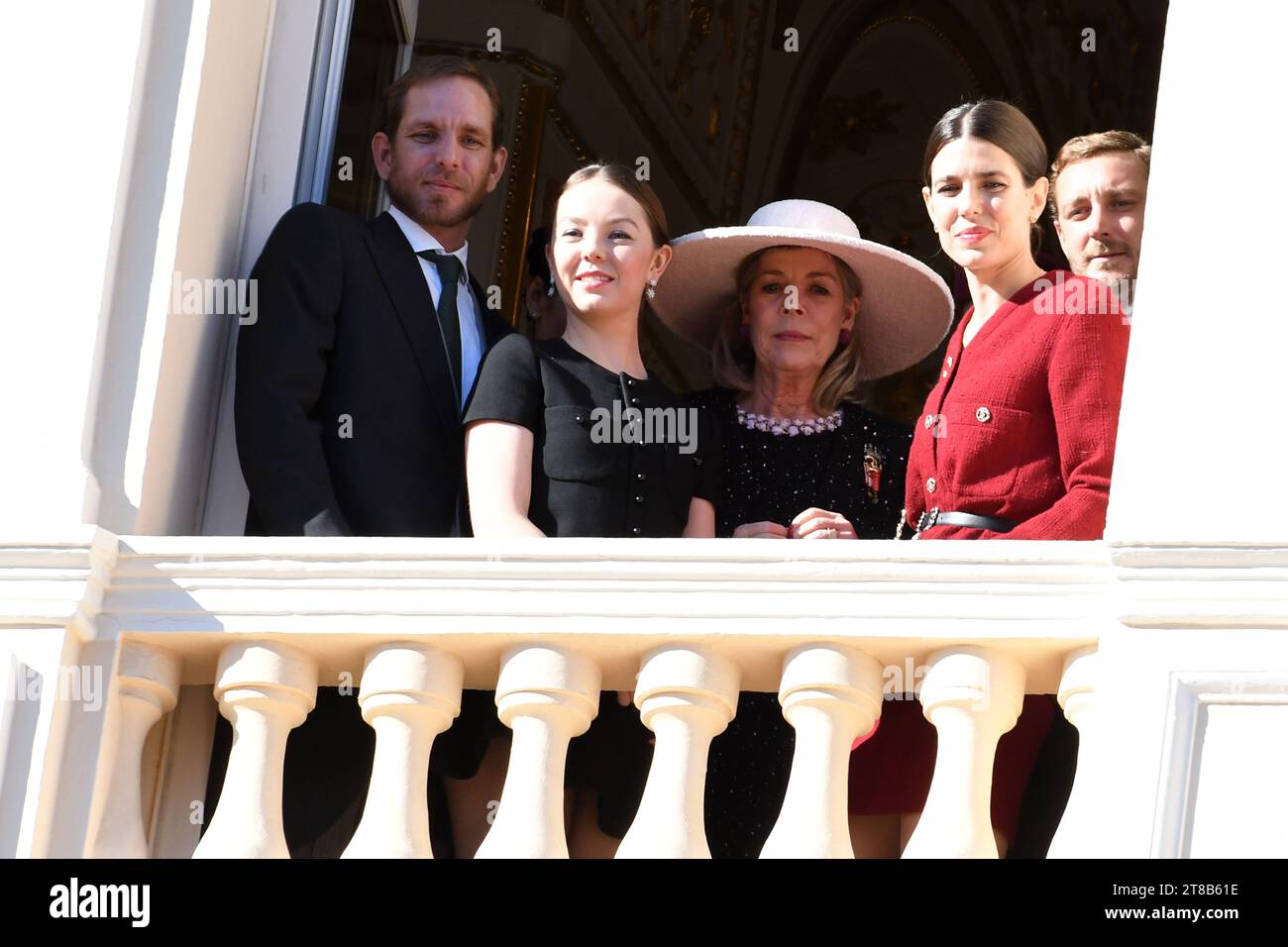 Monaco National Day 2023 MONACO, NOVEMBER 19: Princess Caroline of Hanover, Charlotte Casiraghi, Pierre Casiraghi, Princess Alexandra of Hanover, Andrea Casiraghi attend the Monaco National Day 2023 on November 19, 2023 in Monaco, Copyright: xNewsxPicturesx Royal Monaco Day 1250 Credit: Imago/Alamy Live News Stock Photo