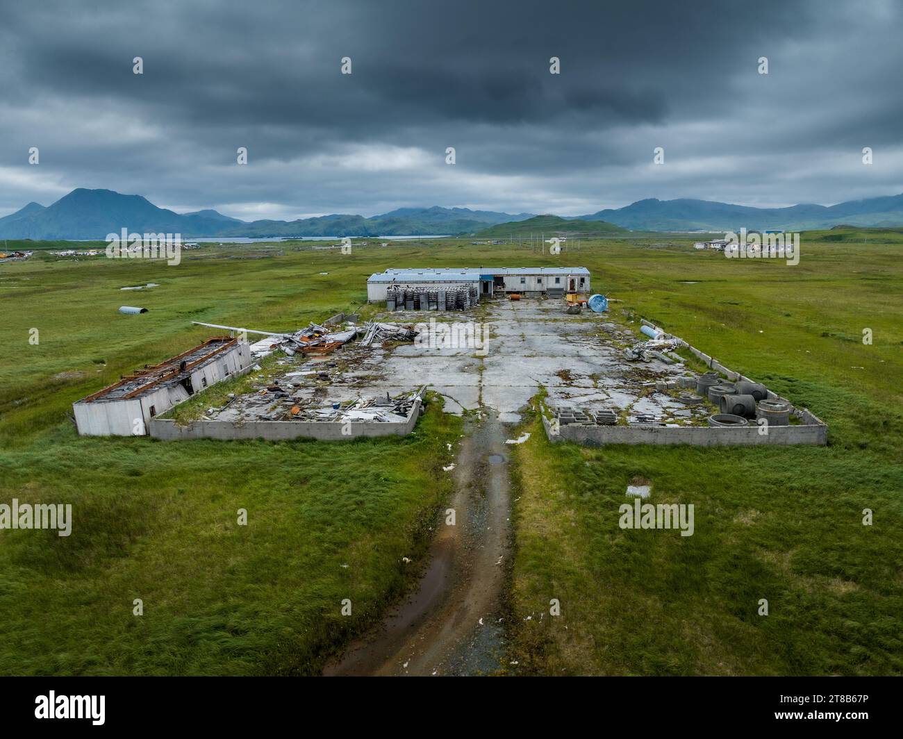 Abandoned structures of Adak, Alaska Stock Photo Alamy
