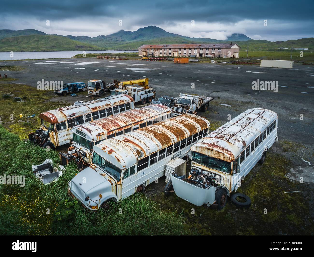 Abandoned structures of Adak, Alaska Stock Photo Alamy