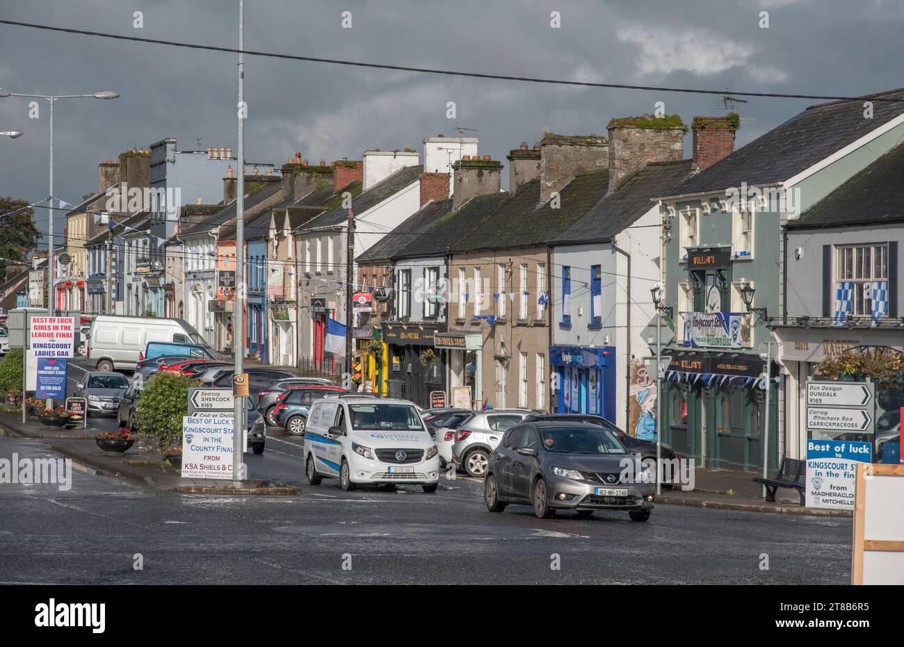 Main Street in Kingscourt County Cavan Ireland Stock Photo