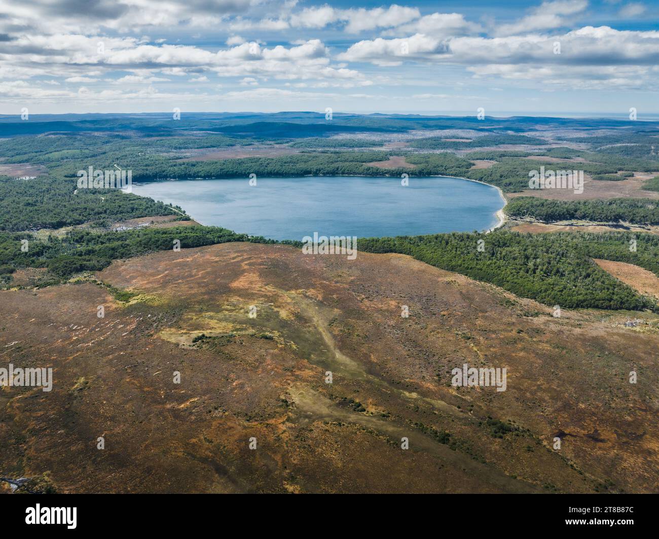 Laguna Rio Bueno Lake in Tierra del Fuego, Argentina Stock Photo