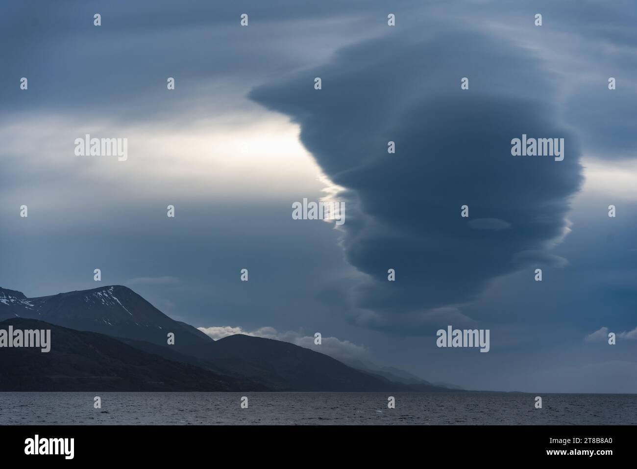 Beagle Channel strait in the Tierra del Fuego Archipelago, Chile Stock ...