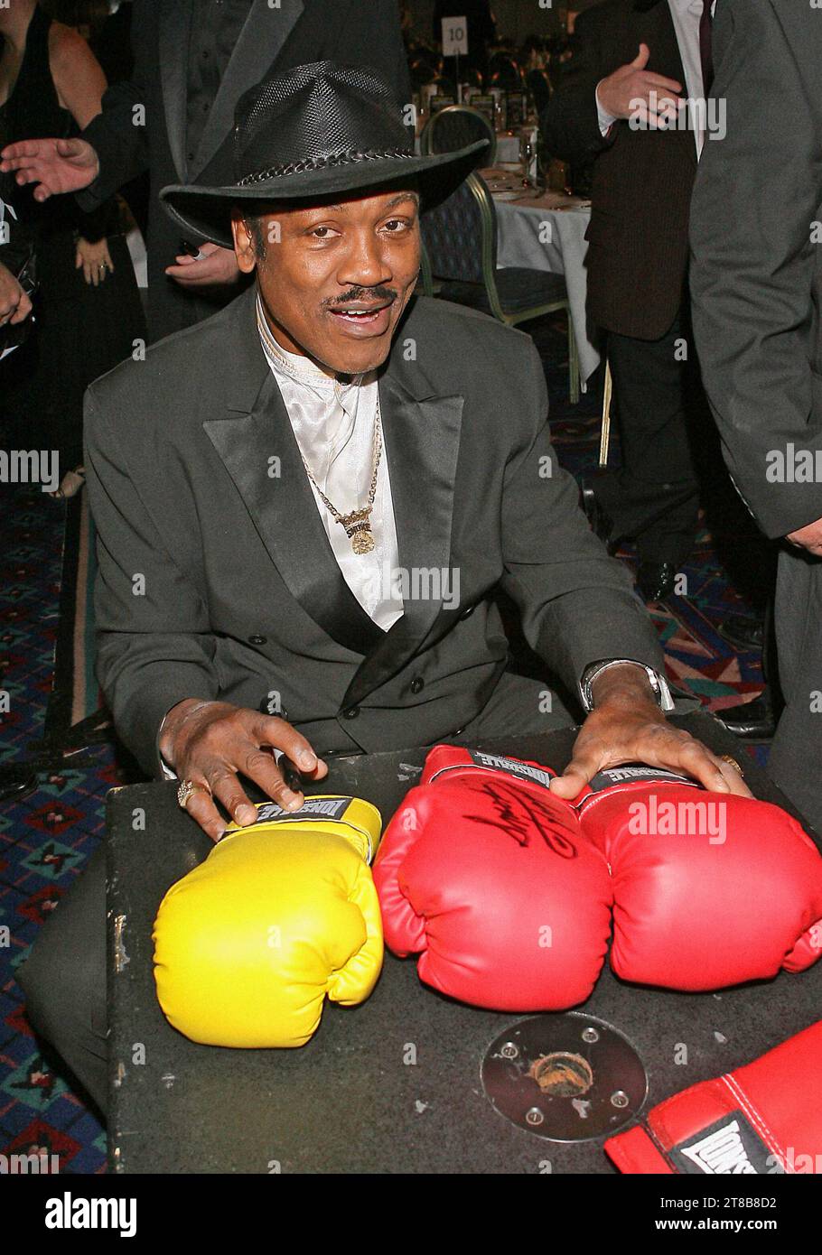 Legendary boxer Joe Frazier at the Piccadilly Hotel. Stock Photo