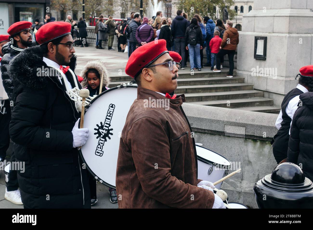 London, UK. 19th November 2023  British Tamils gather in Trafalgar Square, carrying Tamil Tiger flags and rallying for an independent Tamil Eelam.  © Simon King/ Alamy Live News Stock Photo