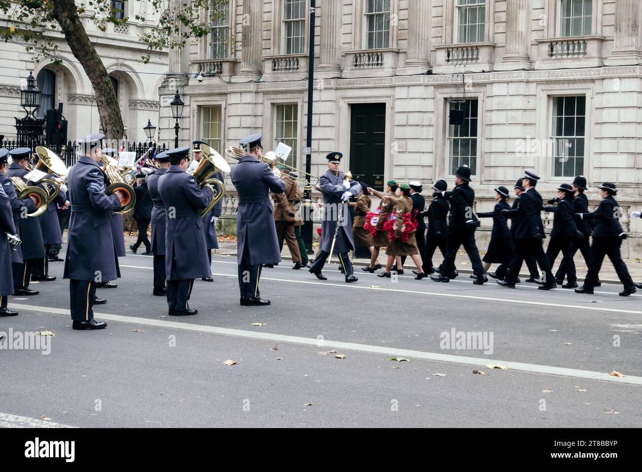 London, UK. 19th November 2023  The annual AJEX Remembrance Parade takes place on Whitehall as hundreds of Jewish members of the Armed and Police forces of the UK parade to the Cenotaph, hold silence in commemoration of the dead, and hear speeches from the Chief Rabbi and other representatives of the community. © Simon King/ Alamy Live News Stock Photo
