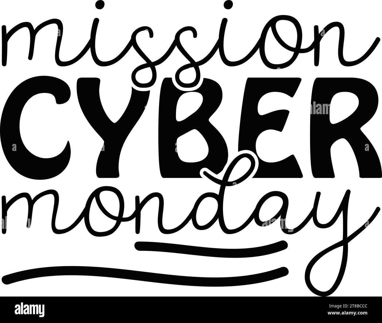 Mission Cyber Monday Stock Vector