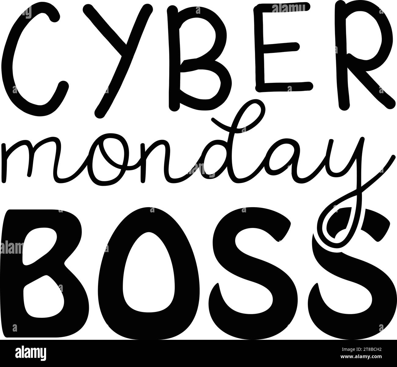 Cyber Monday Boss Stock Vector