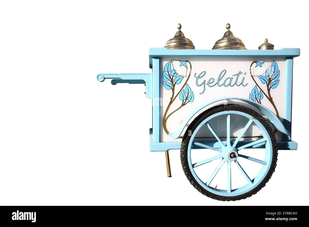 Cut out of a vintage italian ice-cream cart Stock Photo
