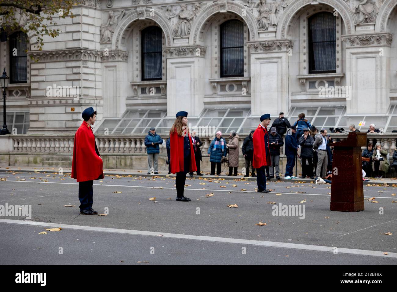 London, UK. 19th Nov, 2023. Young servicemen seen on standby before the