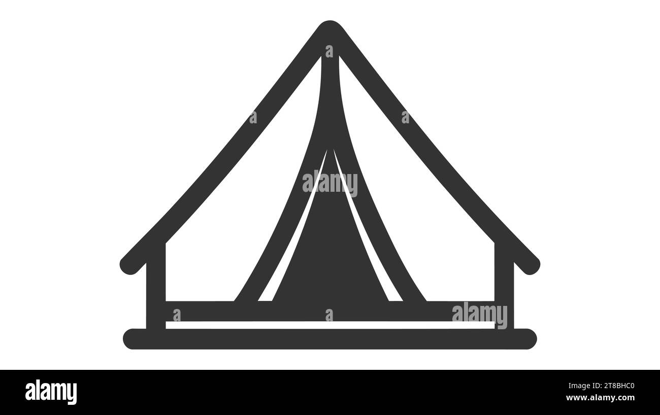 Tourist tent icon vector isolated on white background Stock Vector ...