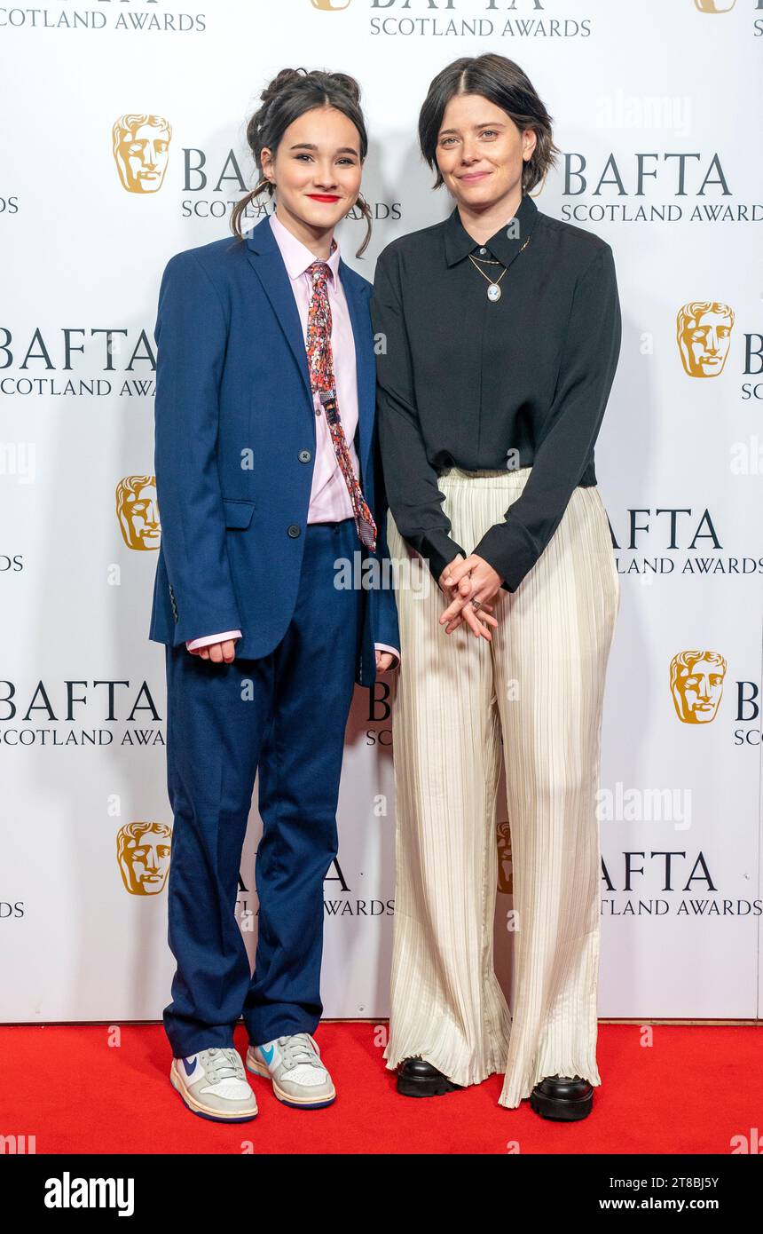 Frankie Corio (left) and Charlotte Wells on the red carpet at the Bafta