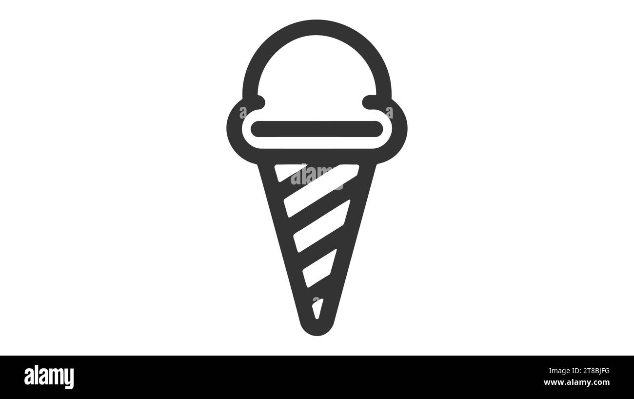 Ice cream icon sign symbol. Vector illustration on white background ...