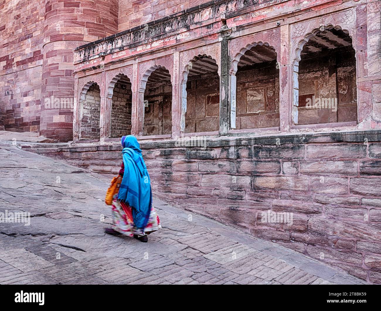 Jodhpur fort mehrangarh in rajasthan india women hi-res stock ...