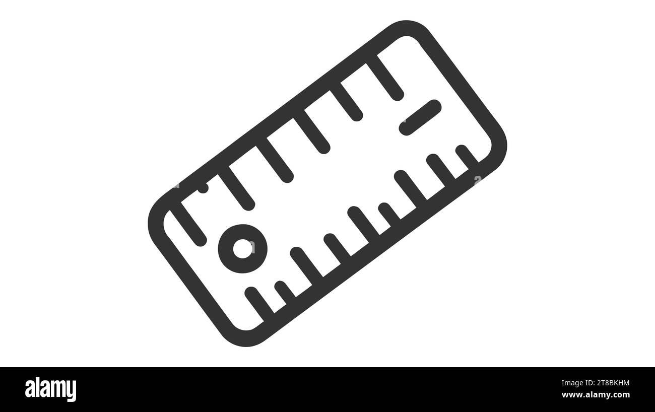 Vector icon of ruler on white background Stock Vector Image & Art - Alamy