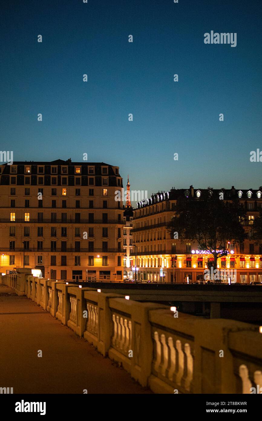 The Metallic tower of Fourvière (Tour Métallique de Fourvière) at night