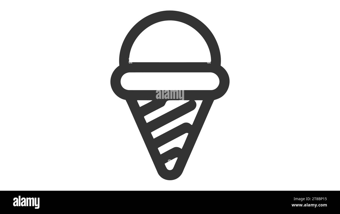 Ice cream icon sign symbol. Vector illustration on white background ...