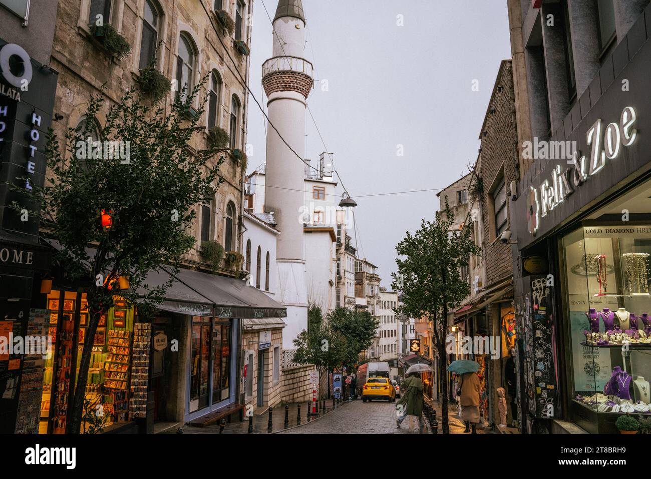 Beyoglu district historic architecture medieval hi-res stock ...