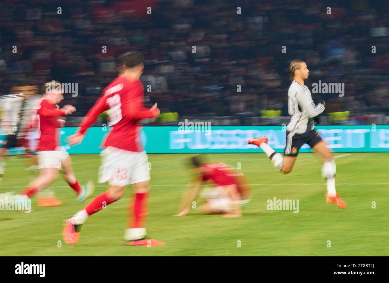 Football match symbol blured, Leroy SANE, DFB 19  in the friendly match GERMANY - Türkiye 2-3 DEUTSCHLAND - TÜRKEI Preparation for European Championships 2024 in Germany ,Season 2023/2024, on Nov 18, 2023  in Berlin, Germany.  © Peter Schatz / Alamy Live News Stock Photo