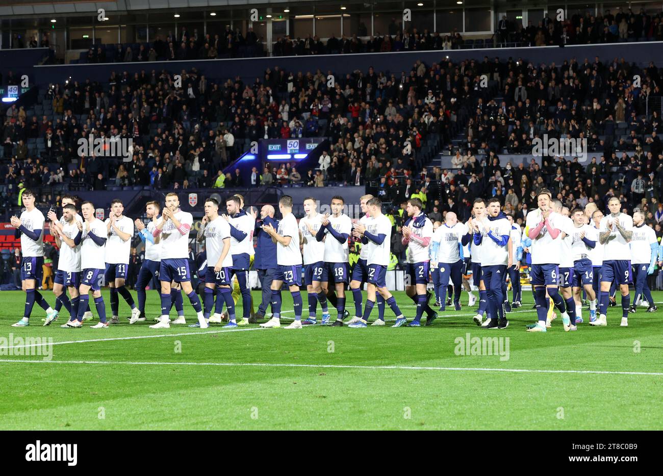 Scotland players applaud the fans following the UEFA Euro 2024