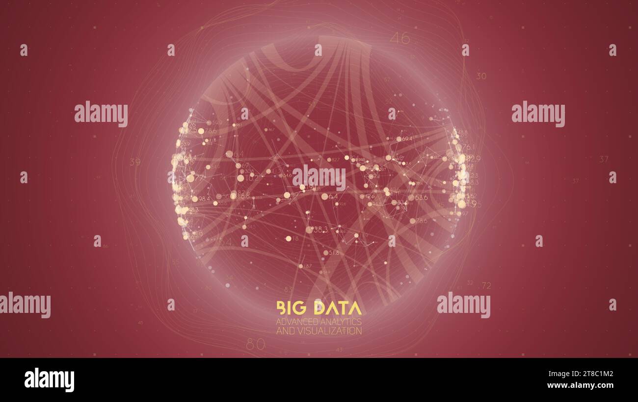 Big data visualization. Futuristic infographic. Information aesthetic ...
