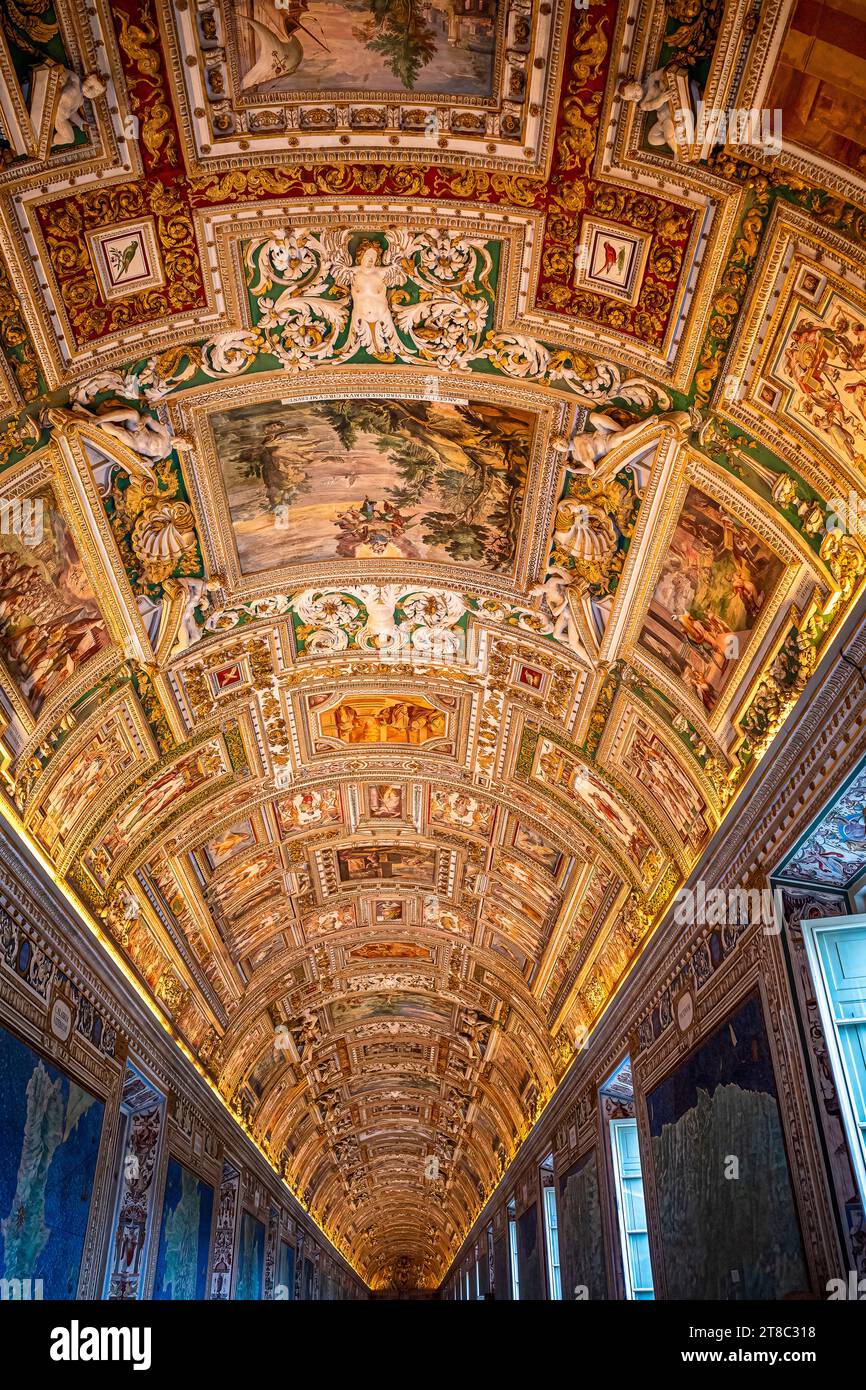 Art work and paintings from the Vatican Museum in Rome Italy Stock