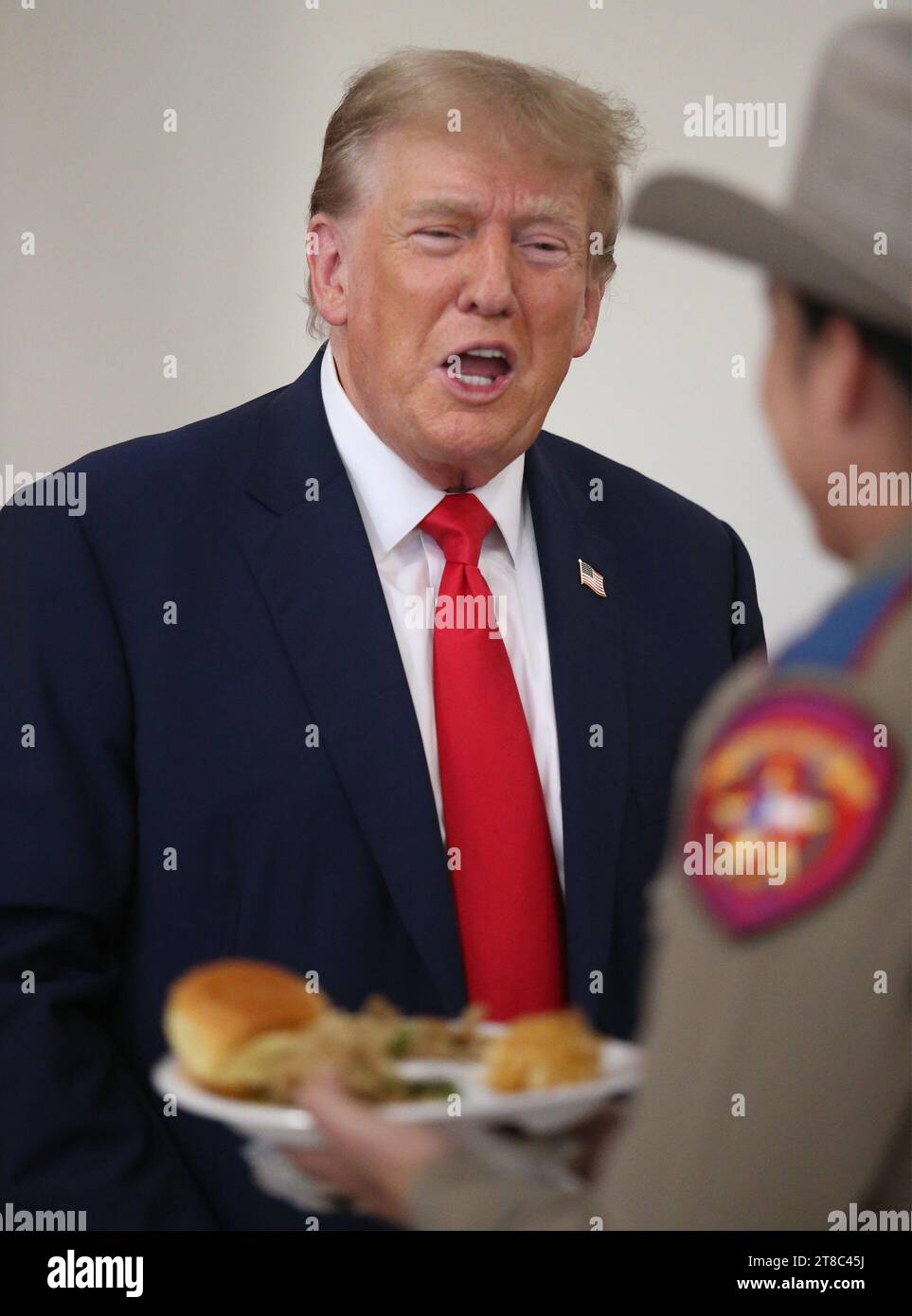 Edinburg, Texas USA, November 19 2023: Former President DONALD TRUMP