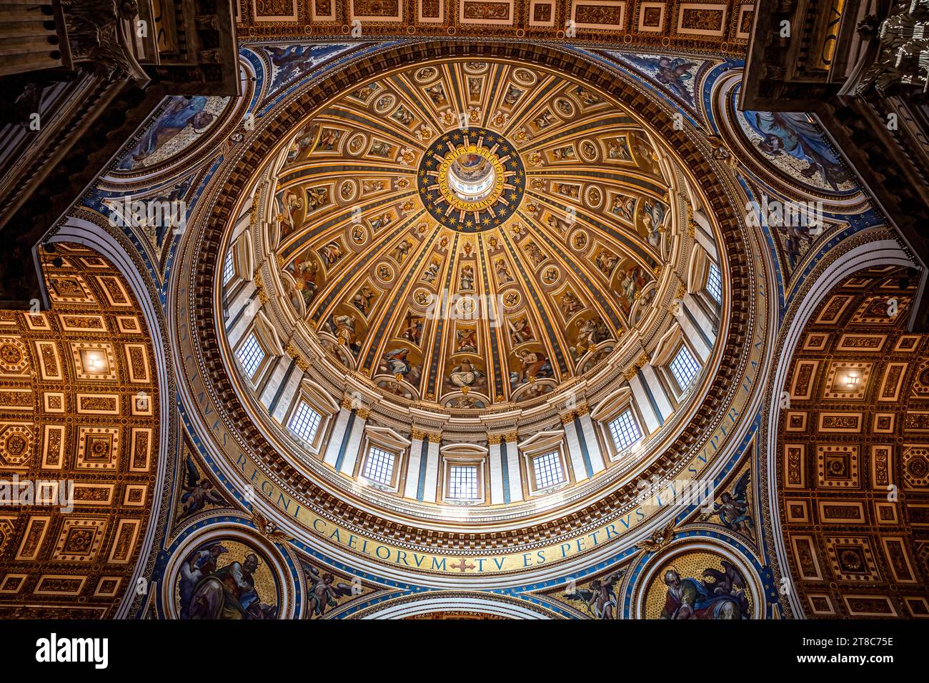 Interior images from the Vatican Basilica in Rome Italy Stock Photo