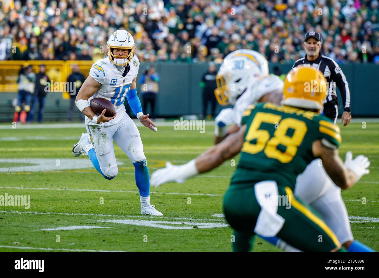 Green Bay, Wisconsin, USA. 19th Nov, 2023. Los Angeles Chargers