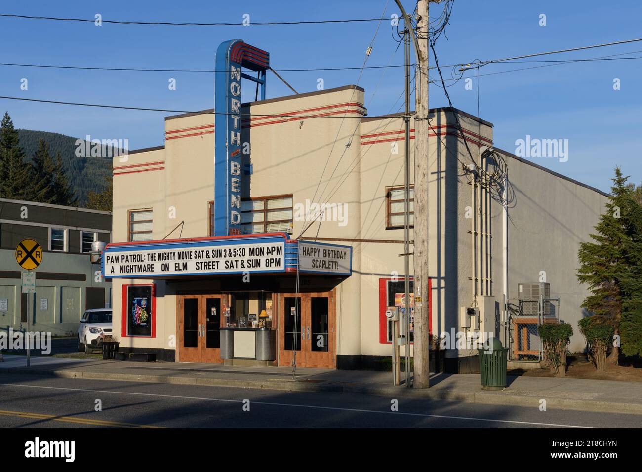 North Bend, WA, USA October 8, 2023; Independent movie theatre in North Bend Washington with
