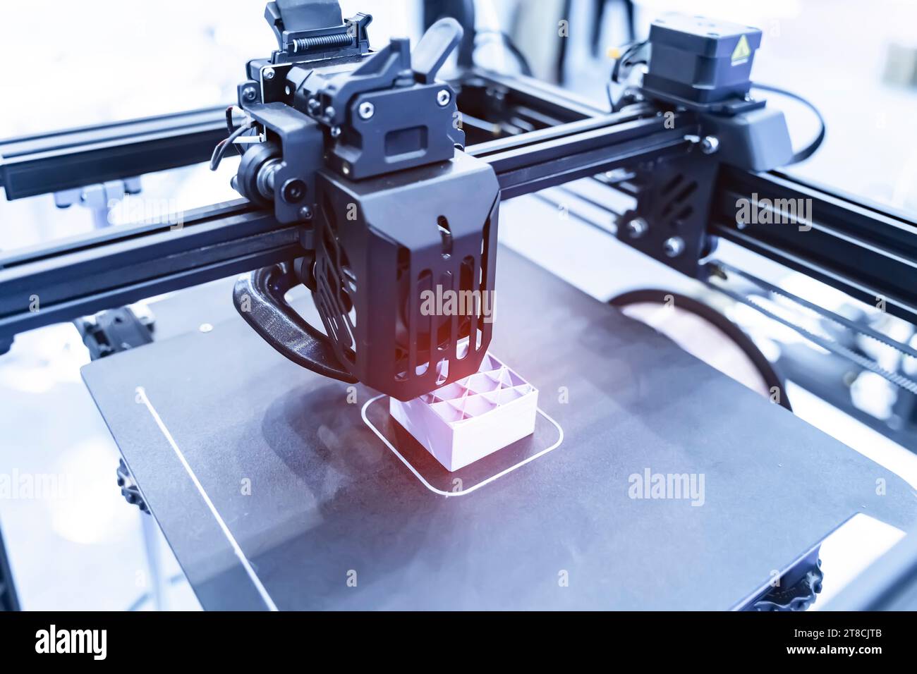 3D printer or additive manufacturing and robotic automation technology ...