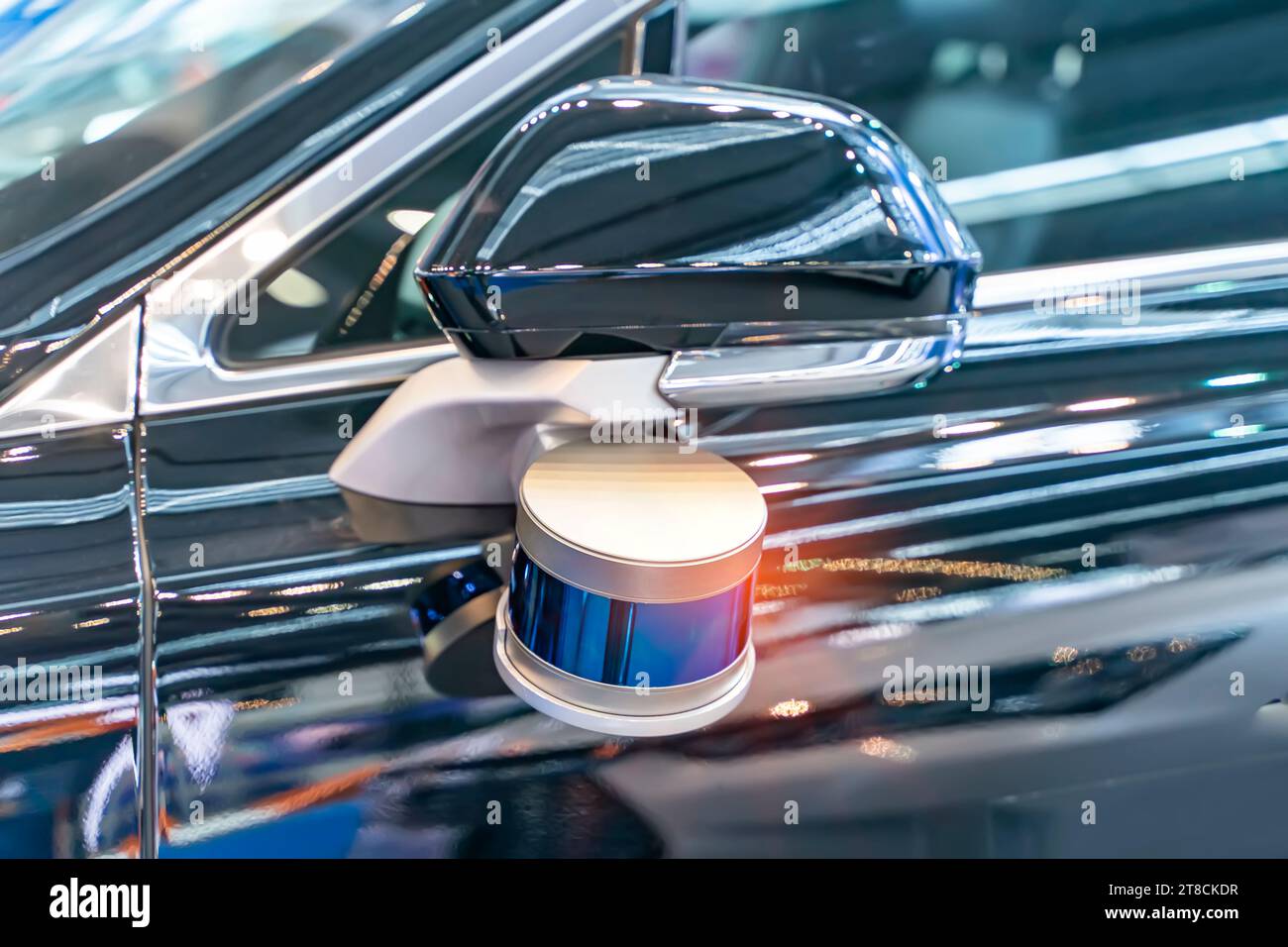 high definition Lidar for self driving car sensor seen Stock Photo Alamy