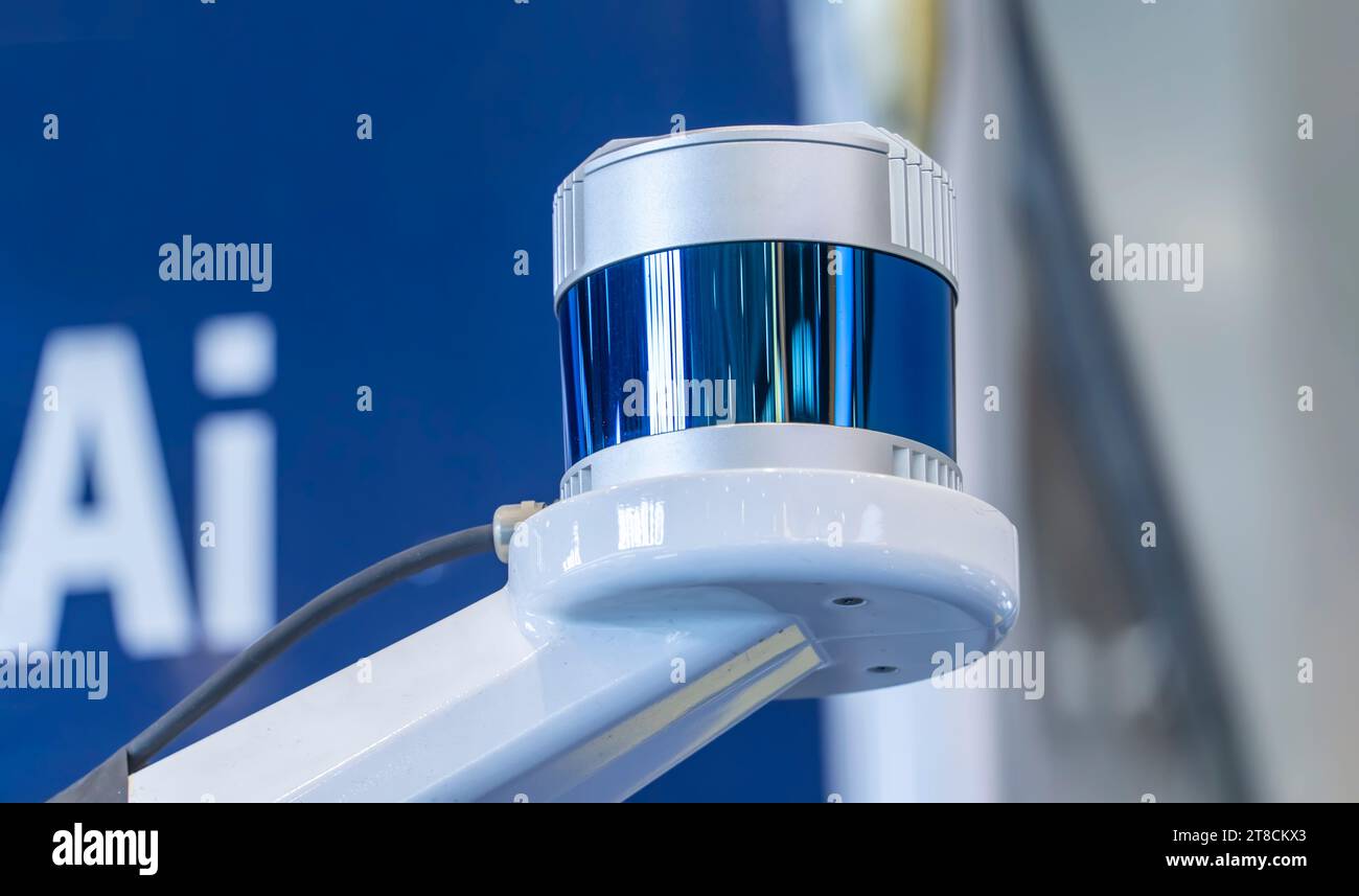 high definition Lidar for self driving car sensor seen Stock Photo Alamy