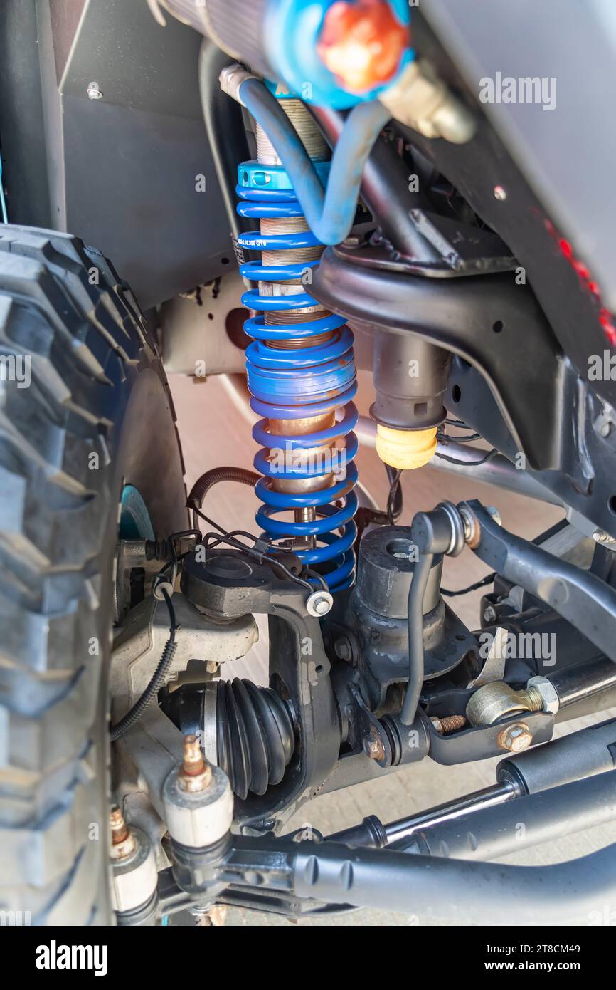 shock Absorber and Coil Spring of Car Suspension System Stock Photo Alamy