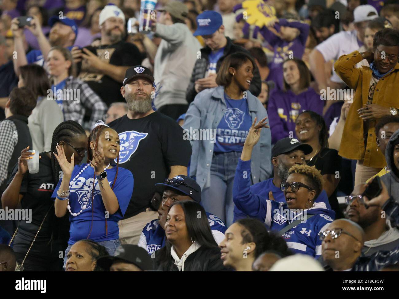 Baton Rouge, USA. 18th Nov, 2023. The State Panthers fans react