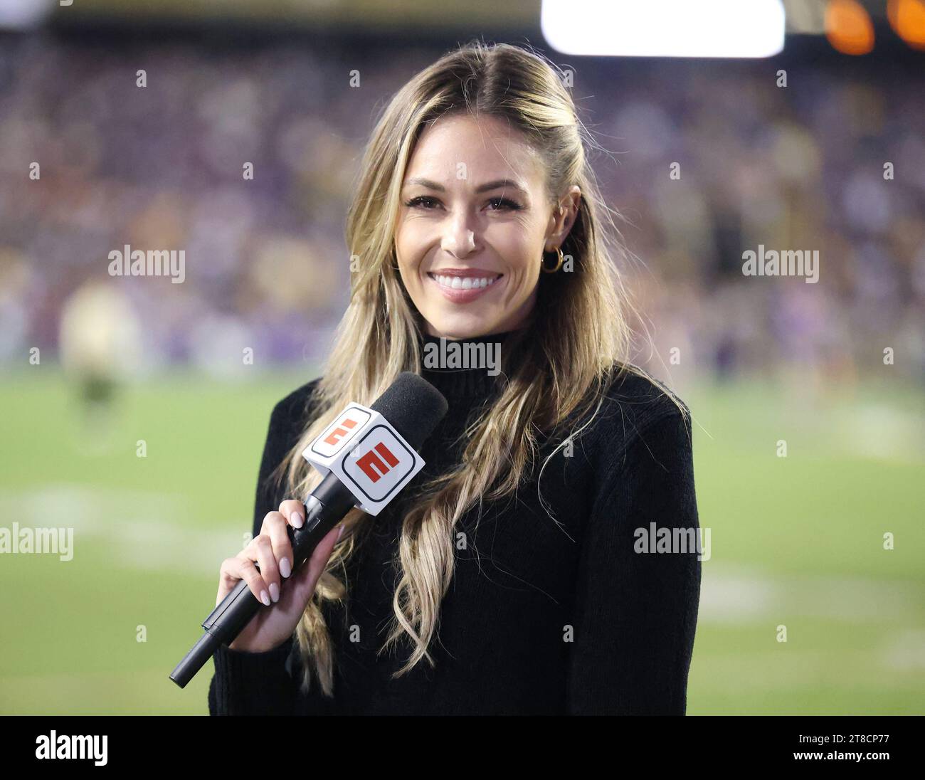 Baton Rouge, USA. 18th Nov, 2023. ESPN Sideline reporter Taylor