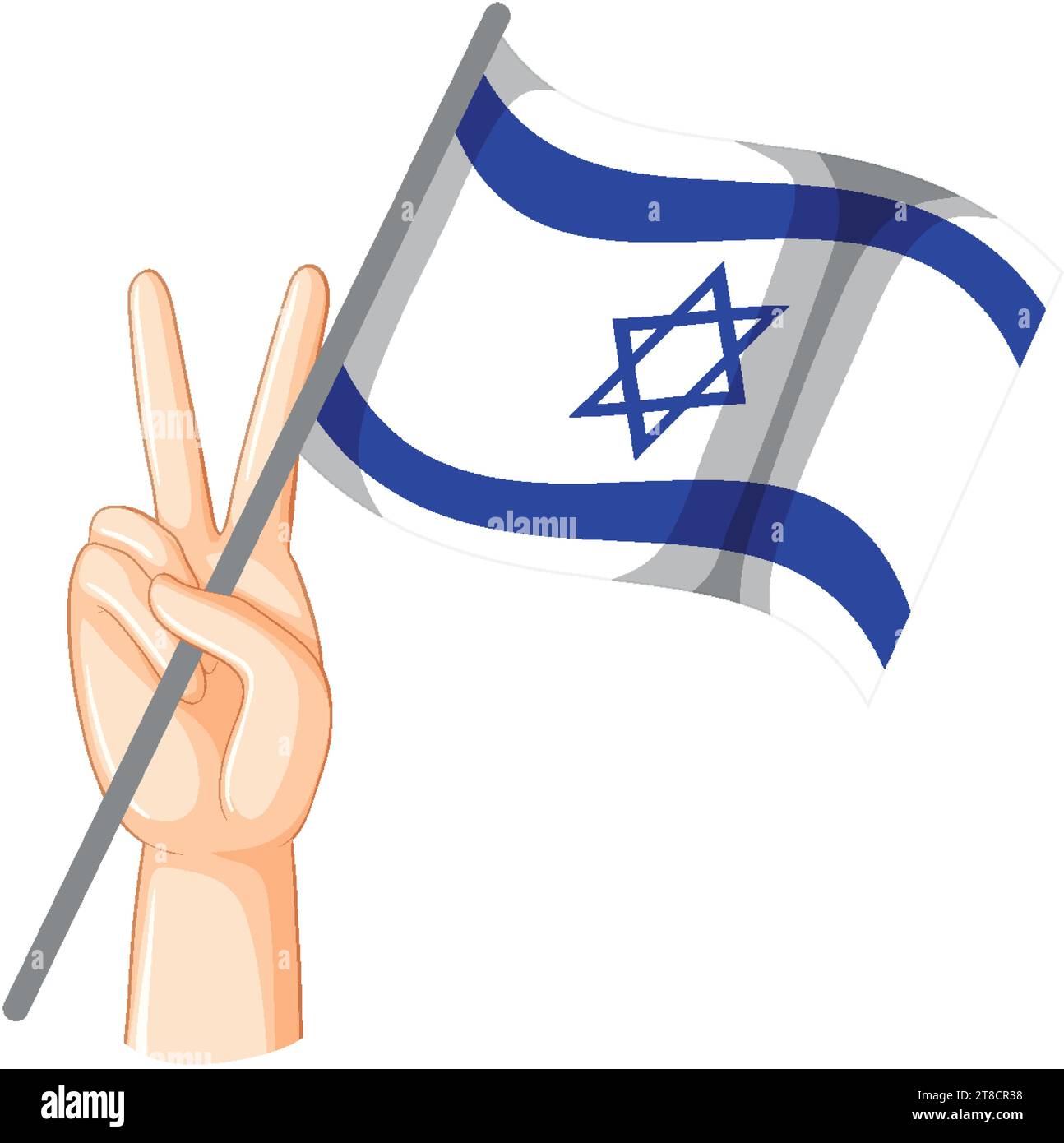 Illustration of a hand holding the Israel flag in support Stock Vector ...