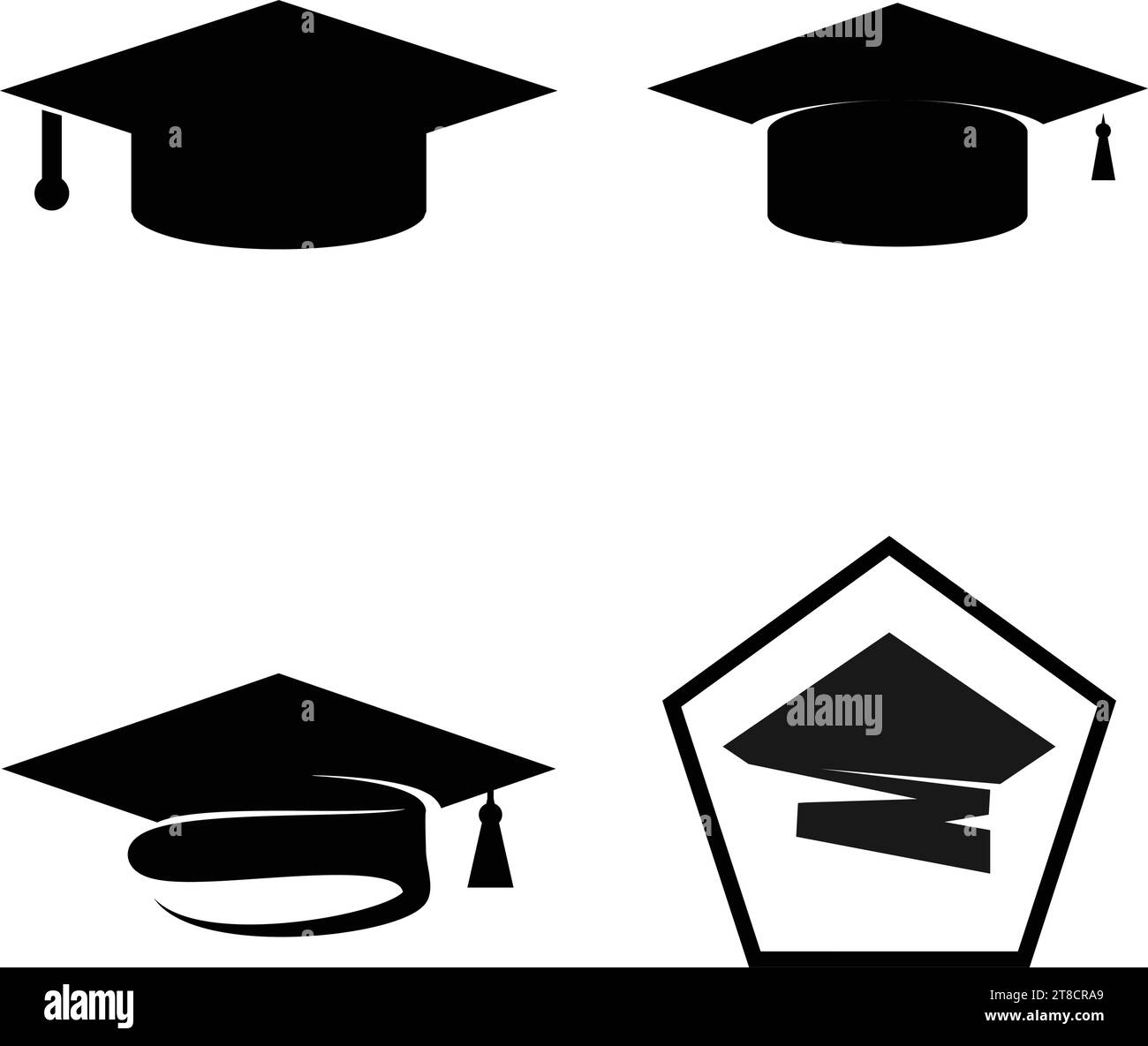 Graduation hat vector icon illustration design Stock Vector