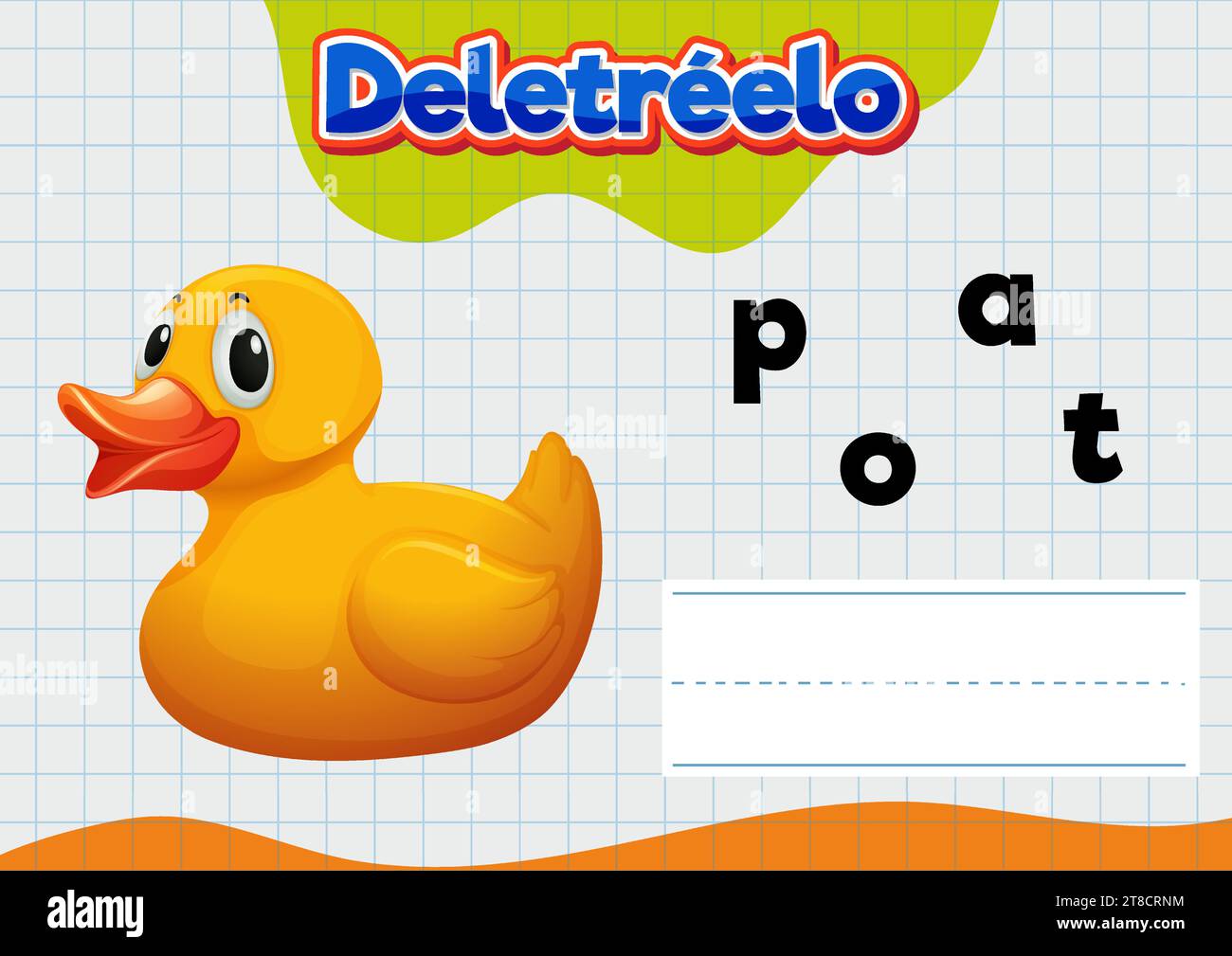Educational Picture Of A Duck themed Spelling Worksheet In Spanish 